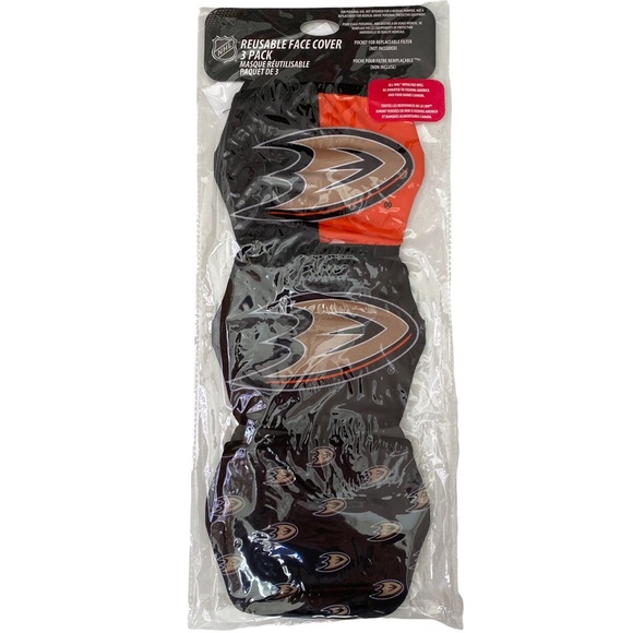 NHL Other - NHL Anaheim Ducks Reusable Face Cover 3 Pack Hockey  B32